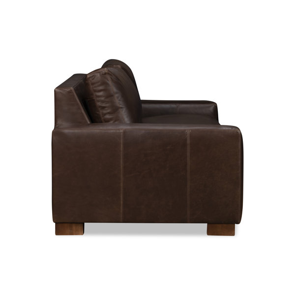 Joss & Main Jonie 91" Genuine Leather Sleeper Sofa Wayfair